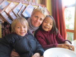 Miss Donna with my own little Chinese students Lijiang, Yunnan Province, China 